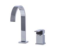 QTANZIQI Rubinetto per Vasca a Cascata Rubinetto per Vasca Romana a 2 Fori Kit di Finiture Rubinetto per Vasca con Montaggio su Ponte Rubinetto per Vasca a Cascata in Ottone Cromato con Maniglia