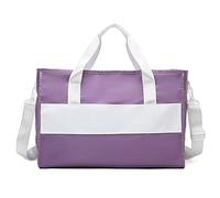 QTANZIQI Sac de sport pour femme, séparation sèche et humide, voyage, entraînement, natation, Yoga, sac de sport Portable, sac polochon, violet clair