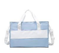 QTANZIQI Sac de sport pour femme, séparation sèche et humide, voyage, entraînement, natation, Yoga, sac de sport Portable, sac polochon, bleu ciel