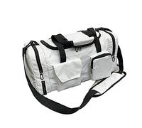 QTANZIQI Sac de voyage à courte distance pour femmes et hommes, sacoche pour hommes, sac de rangement Portable, sac de sport, sac polochon blanc