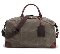 QTANZIQI Sac de voyage étanche pour hommes, sac de bagage en toile de grande capacité pour l'extérieur, sac polochon messager Portable vert armée