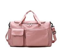 QTANZIQI Sac de voyage pour femme, sac de sport pour courte distance, sac de sport, une épaule, portable, séparation sèche et humide, sac de rangement de voyage, sac de sport rose