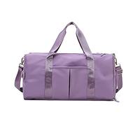 QTANZIQI Sac de voyage pour femme Séparation sèche et humide des mains pour hommes Sac de sport Sac de sport peut définir un sac de voyage sur chariot Sac à bandoulière Violet clair