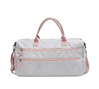 QTANZIQI Sac de voyage pour femmes et hommes, pour voyages d'affaires à courte distance, sac à bagages Portable, rangement de sport, sac de sport, sac de Yoga gris