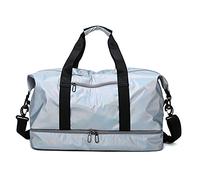 QTANZIQI Sac de voyage pour femmes, séparation sèche et humide, sac à main pour courtes distances, sac de sport, sac de sport, Yoga, argent
