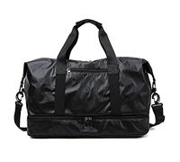 QTANZIQI Sac de voyage pour femmes, séparation sèche et humide, sac à main pour courtes distances, sac de sport, sac de sport, Yoga, noir