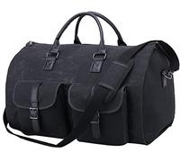 QTANZIQI Sac de voyage pour hommes sac à main de rangement sac de costume sac de rangement en toile sac de bagage de grande capacité avec pochette à chaussures pour hommes femmes noir-taille unique