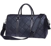 QTANZIQI Sac de voyage pour hommes Sacs de voyage en cuir pour hommes Sac de voyage portable Rétro première couche en peau de vache Sac de voyage de grande capacité Sac de bagages de loisirs