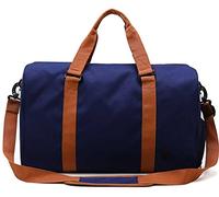 QTANZIQI Sac de Voyage Sac de Voyage à Face Souple de Grande capacité pour Courtes Distances, Sac d'entraînement de Yoga à Une épaule, Sac de Bagage à Main Bleu
