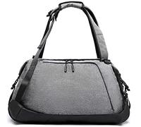 QTANZIQI Sacs de sport pour femmes et hommes - avec compartiment à chaussures et poche humide - Sac de sport - Sac de week-end pour les voyages d'affaires sur de courtes distances - Gris