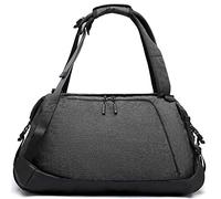 QTANZIQI Sacs de sport pour femmes et hommes - avec compartiment à chaussures et poche humide - Sac de sport - Sac de week-end pour les voyages d'affaires sur de courtes distances - Noir