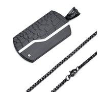 QTANZIQI San Valentino Ottimo Gioielli in Acciaio Inossidabile Dog Tag Man Necklace Ciondo