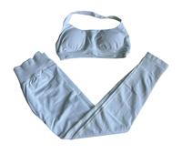 QTANZIQI SEAMEA SEAMENT SEAMENT Impatto Set Set 2 Pezzi 2 Pezzi Women Workout Shorts Shorts Leggings Set Halter Sports Bra Fitness