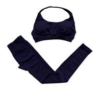 QTANZIQI SEAMEA SEAMENT SEAMENT Impatto Set Set 2 Pezzi 2 Pezzi Women Workout Shorts Shorts Leggings Set Halter Sports Bra Fitness