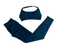 QTANZIQI SEAMEA SEAMENT SEAMENT Impatto Set Set 2 Pezzi 2 Pezzi Women Workout Shorts Shorts Leggings Set Halter Sports Bra Fitness