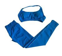 QTANZIQI SEAMEA SEAMENT SEAMENT Impatto Set Set 2 Pezzi 2 Pezzi Women Workout Shorts Shorts Leggings Set Halter Sports Bra Fitness