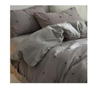 QTANZIQI Set Copripiumino in Cotone con Fiori recisi tridimensionali, Piccola Trapunta in Waffle, 4 Pezzi, Geel (Letto da 1,8 m) (Geel 1,5 m