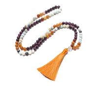 QTANZIQI Set di Braccialetti per Perle Rosse di Granato Classico