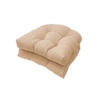 QTANZIQI Set di Cuscini da Esterno a Forma di U, Confezione da 2, 48x48 cm, Morbidi Cuscini da Giardino Resistenti alle intemperie, per Patio, Cucina, Ufficio (Cachi) - Perfetti per Comfort e Stile