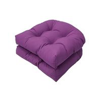 QTANZIQI Set di Cuscini da Esterno A Forma di U Confezione da 2 Cuscini per Sedie da Giardino Morbidi E Resistenti alle Intemperie, 48x48 cm, per Cucina da Giardino, Ufficio - Eleganti Cuscini per
