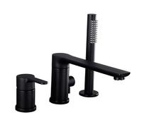 QTANZIQI Set di rubinetti miscelatori per lavabo ruotabili a 360°Elegante Rubinetto per lavabo da Bagno con valvola miscelatrice per Doccia per vascaInstallazione Semplice e Moderna Alta qualità
