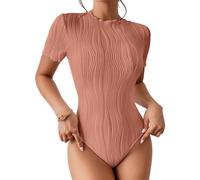 QTANZIQI Short Sleeve Bodysuit Summer Clothes Bodycon Tops Y2k Streetwear Jumpsuits for Women
