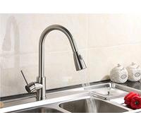 QTANZIQI Tirare Fuori Cucina Rubinetto da Cucina cromata/Pietra di Quarzo Sembra Un Mixer a Rotazione a 360 Gradi Mixer da Cucina, c