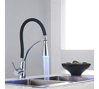 QTANZIQI Tocche di Mixer a LED tirano Verso Il Basso Il Rubinetto in Ottone per Cucina rubinetti termostatici grifo de cocina montata Kran Kuchenny
