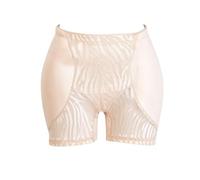 QTANZIQI Women Butt Lifter Mutandine - Shorts Imbottiti in Pizzo ad Alta Vita Beige, Slip del potenziatore dell'anca Jacquard, Biancheria da Ragazzi