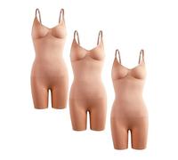 QTANZIQI Womens Bodyshaper Waist Trainer Shapewear Underwear Bodysuit Firm Control Super Light Tank Top 3 PCS