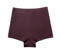 QTANZIQI Women's Mid Waist Panties Shapewear Ice Silk Panties Seamless Women's Hip Lifting Shapewear-Black,XL