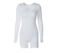 QTANZIQI Y2k Summer Bodysuit Tops Long Sleeve Bodysuits Trousers Basic Bodycon Jumpsuit for Women Clothing