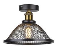 QTAZMJPB Plafoniere moderne a LED Lampada da soffitto industriale vintage con paralume Plafoniere loft retrò for soggiorno, cucina, gabbia, casa(80220b)