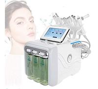 QTCD Macchina Professionale per l'ossigeno per Il Viso all'idrogeno, 6 in 1 Macchina per la dermoabrasione HydraFacial Macchina per spruzzatore per la Pelle del Viso per Spa