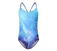 Qterdiz Costume da bagno intero da bambina, costume da bagno per ragazzi, Universum 25c / ragazza, 9-10 Anni