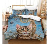 QTIVARLEN Stampa 3D Chinese Li Hua Biancheria Da Letto 3 Pezzi Copripiumino Con Chiusura A Cerniera Per Ragazzi E Ragazze,coppie,camera Da Letto,decorazione Double（200x200cm）