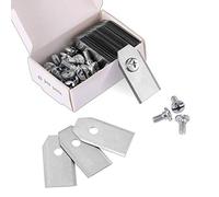 Qtiwe 45PCS Titanio Lama di Taglio, Lama di Ricambio per Tagliaerba con 45 Viti per Automower Husqvarna e Gardena (3G-0,75 mm) (Silver)