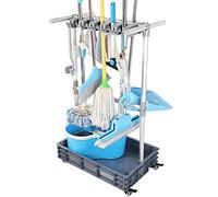 QTJH Supporto per scopa e mocio per mocio da pavimento, mobile, per pulire il pavimento, per giardino, garage, scuole, ospedali, fabbriche, hotel, aziende immobiliari (12 rack)