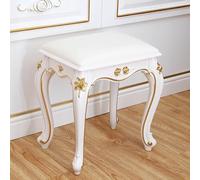 QTQHOME Sgabello vintage vittoriano, grazioso sgabello da trucco, robusto sgabello ottomano per bagno, sgabello da toletta, sgabello per camera da letto principessa (40 x 30 x 43 cm, I)