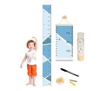 QTQIHANG Metro di altezza del bambino per bambini Righello di misurazione rimovibile da appendere, il grafico di crescita per il materiale della parete è tela e legno, grafico di crescita per bambini