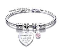 QTQTLP Regalo Amicizia Bracciale,Donna Bracciale Ispiratore Donna Ragazza per La Migliore Amica Regalo di Laurea (5)