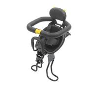 QTREIDG Seggiolino anteriore per bicicletta da 1 a 5 anni, con cintura di sicurezza e staffa pieghevole fino a 35 kg, sedili regolabili, colore nero, per mountain bike, city bike e bici pieghevoli