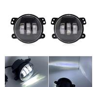 QTSAVXDD fendinebbia Auto Compatibile con Jeep per Wrangler per JK 2007-2017 per LJ 2004-2006 per TJ 1997-2006 Luci Fendinebbia Sorpasso DRL Bianche Lampada Segnalazione Svolta Ambra(Size1)
