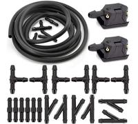QTSAVXDD Ugello Tergicristalli Compatibile con Benz per Vito Van W638 1996-2003 per Viano V-Class 2 Pezzi di Ugelli Lavavetri per Auto E Kit di Tubi Flessibili da 2 M(Nozzle-Hose-Joiner)