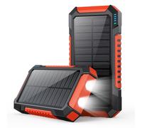 QTshine Power Bank Solare 26800mAh, USB C Caricatore Solare Portatile con 3 Uscite, PD 15W Ricarica Rapida Batteria Esterna 2 Torcia Ultra-Luminosa per Smartphone, Tablet, Campeggio all'aperto ecc