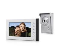 QttyElok Videocitofono con cavo TFT a colori da 7,8 cm, per casa, 700TVL, visione notturna a infrarossi, con monitor interni, supporta il monitoraggio di sblocco (1 telecamera 1 monitor)