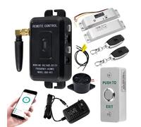 QTTYELOK WiFi Tuya Access Control Home Security System Kit 433Mhz Senza Fili Cancello Door Opener Smartphone APP Telecomando Sblocco + Serratura Elettrica del Bolt di Goccia