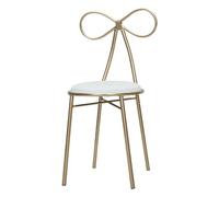 QTTYREV Sgabello Decorativo Sedie da Toeletta Creative, Sgabelli per Unghie, Sedie con Schienale Casual Dorate per Camera da Letto, Mobili Decorativi, Oro,Blu