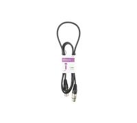 Qtx, 1,5 m, maschio a femmina e XLRF XLRM-Cavo per microfono, colore: nero