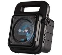 QTX | Altoparlante portatile per feste con Bluetooth, effetti di illuminazione a LED e microfono